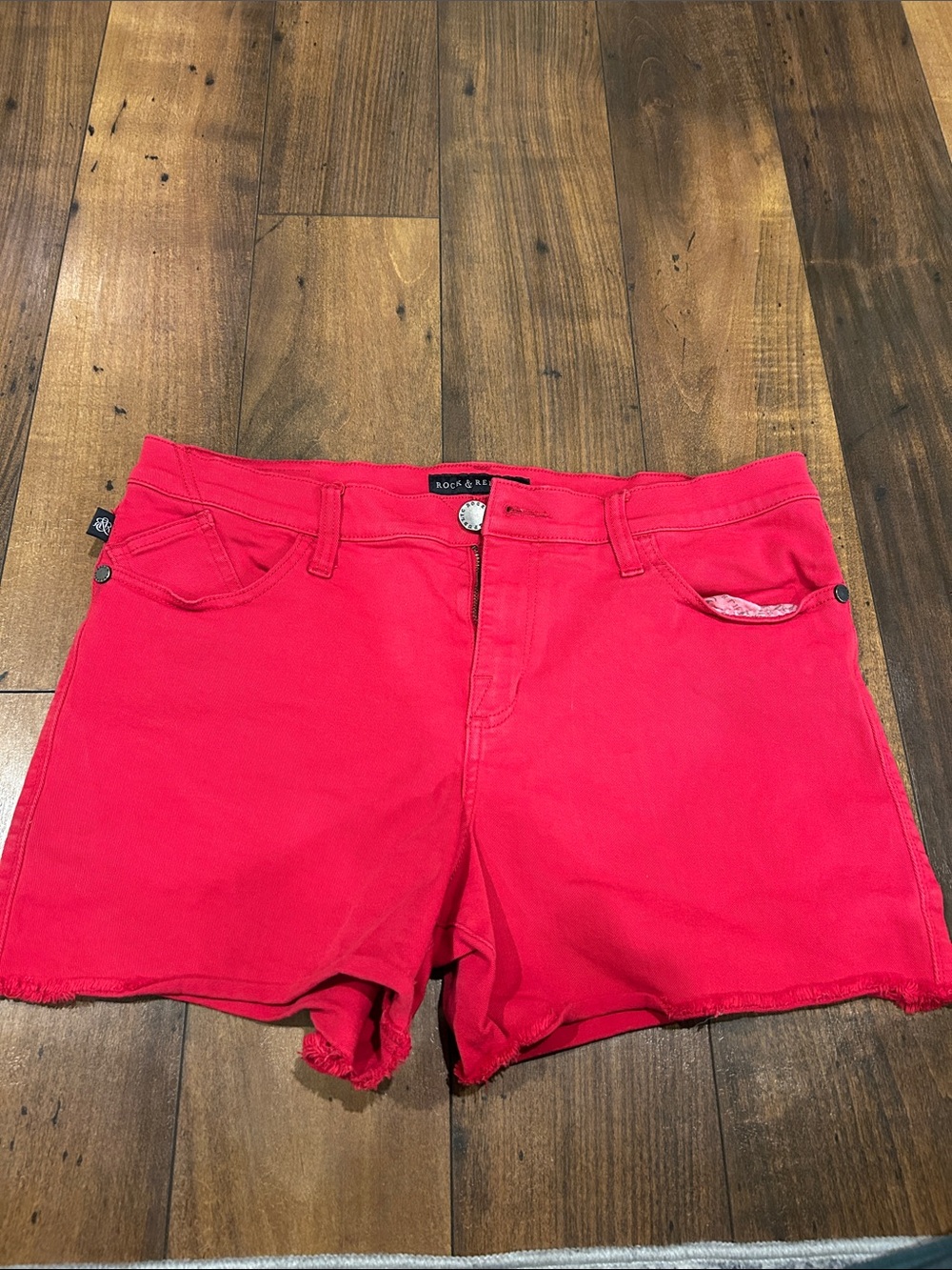 Rock & Republic Bright Red Women's Denim Cutoff Shorts